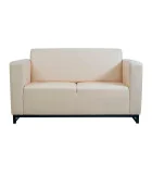 Sofa Kansas, on a metal frame, upholstery - leather Lux White order